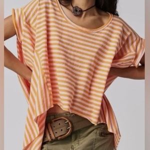 NEW Free People We The Free Striped Angel Tee SIZE XS